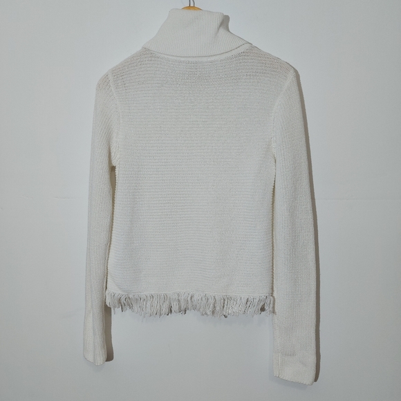 Michael Kors White Knit Turtle Neck Sweater - Picture 6 of 8